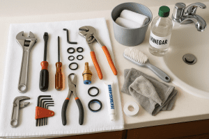 Tools needed for DIY bathroom faucet repair