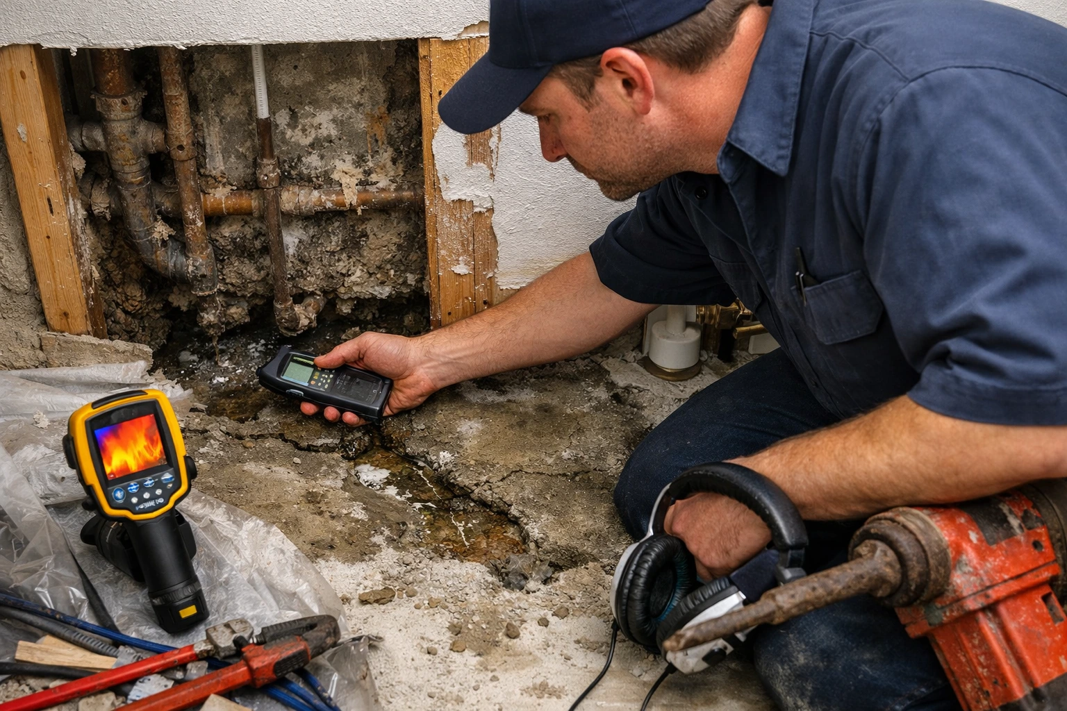 How Local Plumbing LLC Detects Slab Leaks